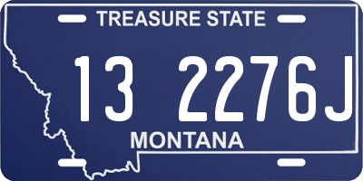 MT license plate 132276J