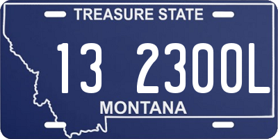 MT license plate 132300L