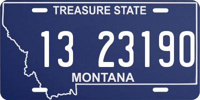 MT license plate 132319O