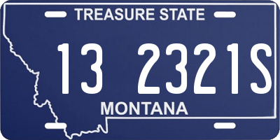 MT license plate 132321S