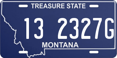 MT license plate 132327G