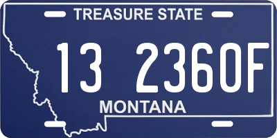 MT license plate 132360F