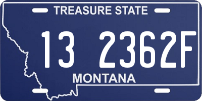 MT license plate 132362F