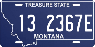 MT license plate 132367E