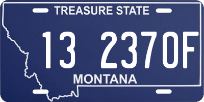 MT license plate 132370F