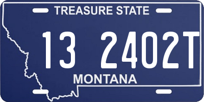 MT license plate 132402T