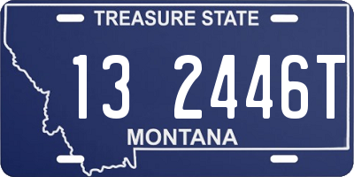 MT license plate 132446T