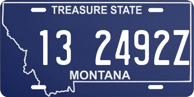 MT license plate 132492Z