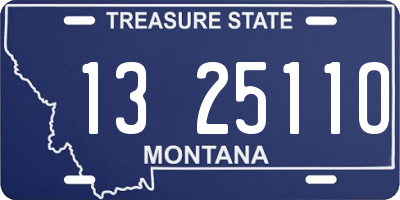 MT license plate 132511O