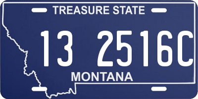 MT license plate 132516C