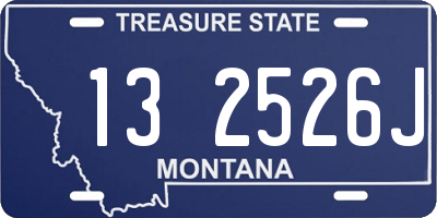 MT license plate 132526J