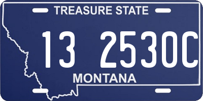 MT license plate 132530C