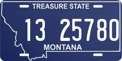 MT license plate 132578O