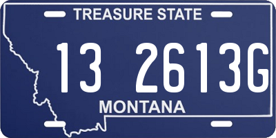 MT license plate 132613G