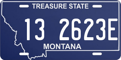 MT license plate 132623E