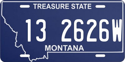 MT license plate 132626W