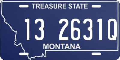 MT license plate 132631Q