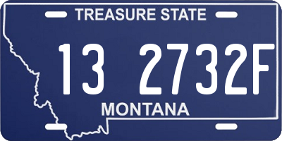 MT license plate 132732F
