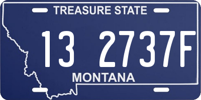 MT license plate 132737F