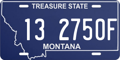 MT license plate 132750F