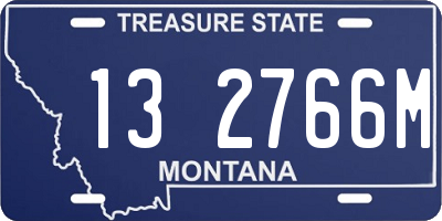 MT license plate 132766M