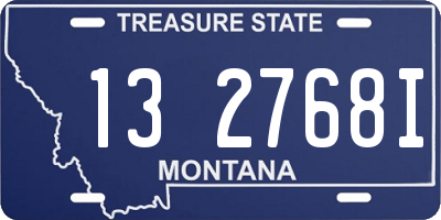 MT license plate 132768I