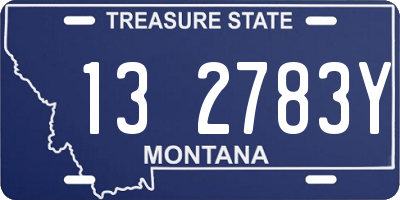 MT license plate 132783Y