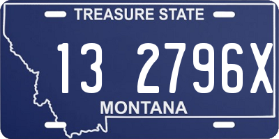 MT license plate 132796X