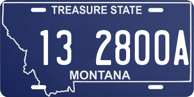 MT license plate 132800A