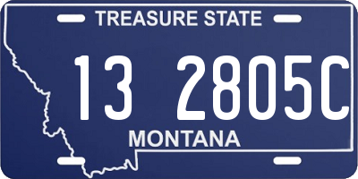 MT license plate 132805C