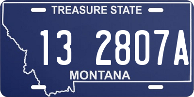 MT license plate 132807A