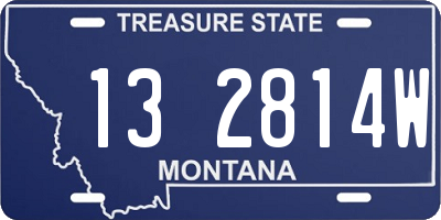 MT license plate 132814W