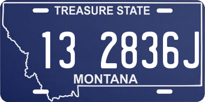 MT license plate 132836J