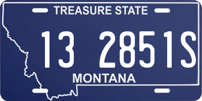 MT license plate 132851S