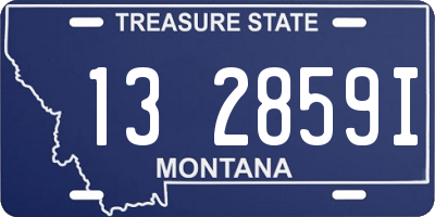 MT license plate 132859I