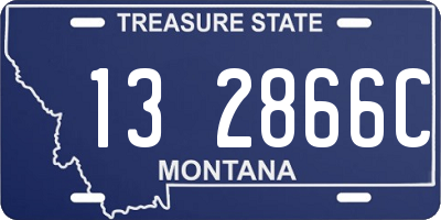 MT license plate 132866C