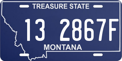 MT license plate 132867F