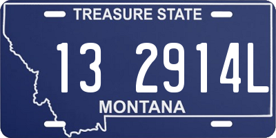 MT license plate 132914L
