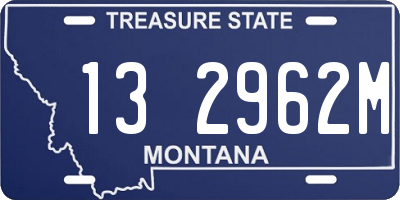 MT license plate 132962M