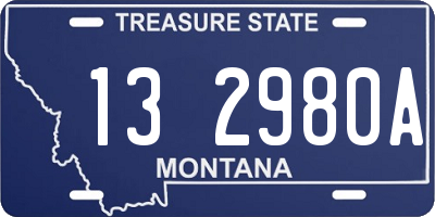 MT license plate 132980A