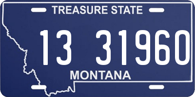 MT license plate 133196O