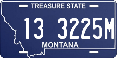 MT license plate 133225M