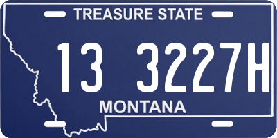MT license plate 133227H