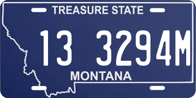 MT license plate 133294M