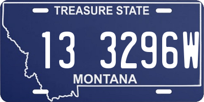 MT license plate 133296W