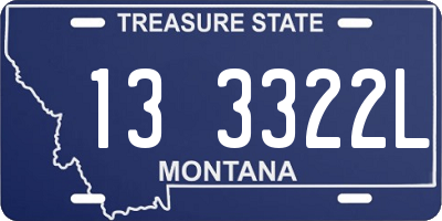 MT license plate 133322L