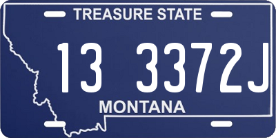 MT license plate 133372J