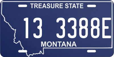 MT license plate 133388E