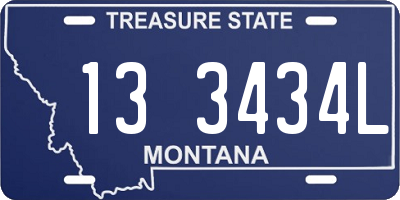 MT license plate 133434L