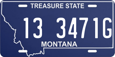 MT license plate 133471G